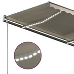 vidaXL Auvent manuel rétractable avec LED 350x250 cm Crème