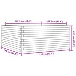 vidaXL Jardinière blanc 110x110x49 5 cm bois de pin massif