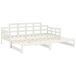 vidaXL Lit coulissant Blanc Bois de pin solide 2x(90x190) cm