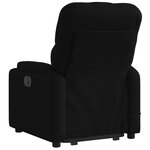 vidaXL Fauteuil inclinable de massage électrique Noir Tissu