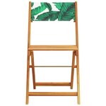 vidaXL Chaises de jardin pliantes lot de 6 vert tissu et bois massif