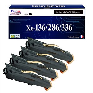 T3AZUR -4x Toners compatibles avec Xerox DocuCentre 136 2005 2055 286 3055 336 - Noir