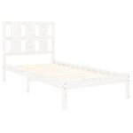 vidaXL Cadre de lit Blanc Bois massif 90x190 cm Simple