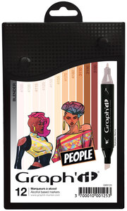Set 12 Marqueurs à alcool Graph'it Skin colors