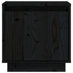 vidaXL Table de chevet Noir 40x30x40 cm Bois de pin solide