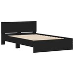 vidaXL Cadre de lit sans matelas noir 135x190 cm