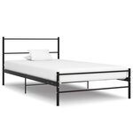 vidaXL Cadre de lit Noir Métal 90 x 200 cm