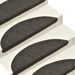 vidaXL Tapis d'escalier autocollants 10 Pièces anthracite 65x21x4 cm