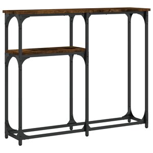 vidaXL Table console chêne fumé 90x22 5x75 cm bois d'ingénierie