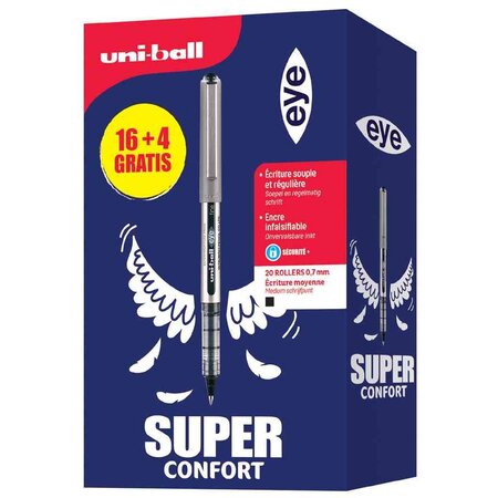 Stylo roller eye fine ub-157  value pack  noir uni-ball