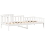 vidaXL Ensemble de lit de jour et de banc et toit 90x190 cm pin massif