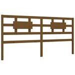 vidaXL Cadre de lit avec tête de lit marron miel 200x200cm bois massif
