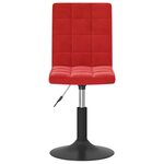 vidaXL Chaises à manger pivotantes lot de 2 rouge bordeaux velours