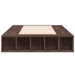 vidaXL Cadre de lit chêne marron 90x200 cm bois d'ingénierie