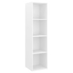 vidaXL Ensemble de meuble TV 4 Pièces Blanc Aggloméré