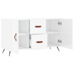 vidaXL Buffet blanc brillant 100x36x60 cm bois d'ingénierie