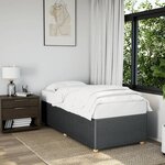 vidaXL Cadre de lit Gris foncé 100 x 200 cm Tissu