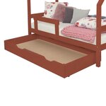 Tiroir de lit 120 x 200 BUDDY - rouge brique