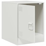 vidaXL Tables de chevet 2 Pièces blanc 34 5x39x44 cm acier