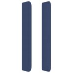 vidaXL Tête de lit avec oreilles Bleu 147x16x118/128 cm Tissu