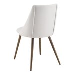 Lot de 2 chaises de salle à manger cuisine rembourrée en textile pieds métal avec effet bois siège fauteuil de salon beige 83 x 50 x 53 cm 03_0005729