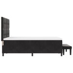 vidaXL Lit à sommier avec matelas & banc noir 140x190 cm velours