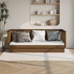 vidaXL Lit de jour Marron miel 80x200 cm Bois de pin massif