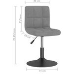 vidaXL Chaises pivotantes à manger lot de 4 gris foncé velours