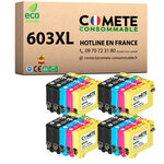 20 Cartouches 603XL Epson Compatibles Comete 603 XL, Entreprise Française