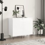 vidaXL Buffets 2 Pièces blanc brillant 40x35x70 cm bois d'ingénierie