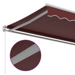 vidaXL Auvent manuel rétractable bordeaux 500x350 cm