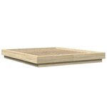 vidaXL Cadre de lit chêne sonoma 160x200 cm bois d'ingénierie