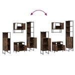vidaXL Ensemble de meubles de salle de bain 4 Pièces Chêne fumé Bois