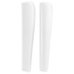 vidaXL Tête de lit avec oreilles Blanc 93x23x118/128 cm Similicuir