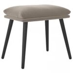 vidaXL Chaise de relaxation avec repose-pied Gris clair Velours