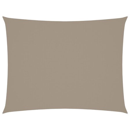 vidaXL Voile de parasol tissu oxford rectangulaire 5x7 m taupe