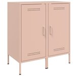 vidaXL Buffets 2 Pièces rose 36x39x79 cm acier laminé à froid