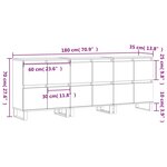 vidaXL Buffets 3 Pièces blanc brillant bois d'ingénierie