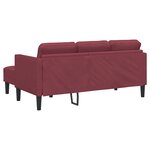 vidaXL Ensemble de Canapés 2 Pièces avec Coussins en Tissu Rouge Bourgogne