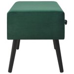 vidaXL Banc avec tiroirs 80 cm Vert Velours