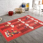 Tapis enfant Table de multiplication 100 x 160 cm - Rouge
