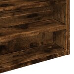 vidaXL Armoire à vitrine chêne fumé 80x8 5x58 cm bois d'ingénierie