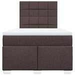 vidaXL Sommier à lattes de lit avec matelas Marron foncé 120x200 cm