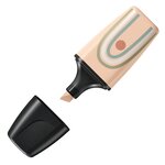 Pack de 5 marqueurs fluorescents Stabilo Boss Mini Naturevibes - Trait de 2 à 5 mm - Encre à l'eau - Anti-dessèchement - Vert boue  vert terre  terre de Sienne  beige et gris chaud