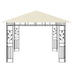 vidaXL Belvédère avec moustiquaire 3x3x2 73 m Crème 180 g/m²