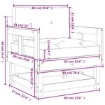 vidaXL Chaises de jardin avec coussins lot de 2 bois de pin massif
