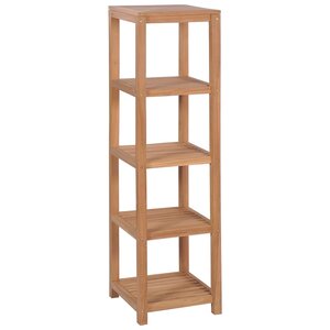 vidaXL Support de rangement de bain 4 niveaux teck massif 42x42x165 cm