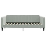 vidaXL Lit de jour avec lit gigogne gris clair 90x200 cm velours