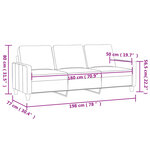 vidaXL Canapé à 3 places Marron 180 cm Tissu
