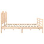 vidaXL Cadre de lit avec tête de lit 200x200 cm bois massif